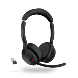 Jabra Evolve2 55 Stereo Angle Boom Down Transparent RGB