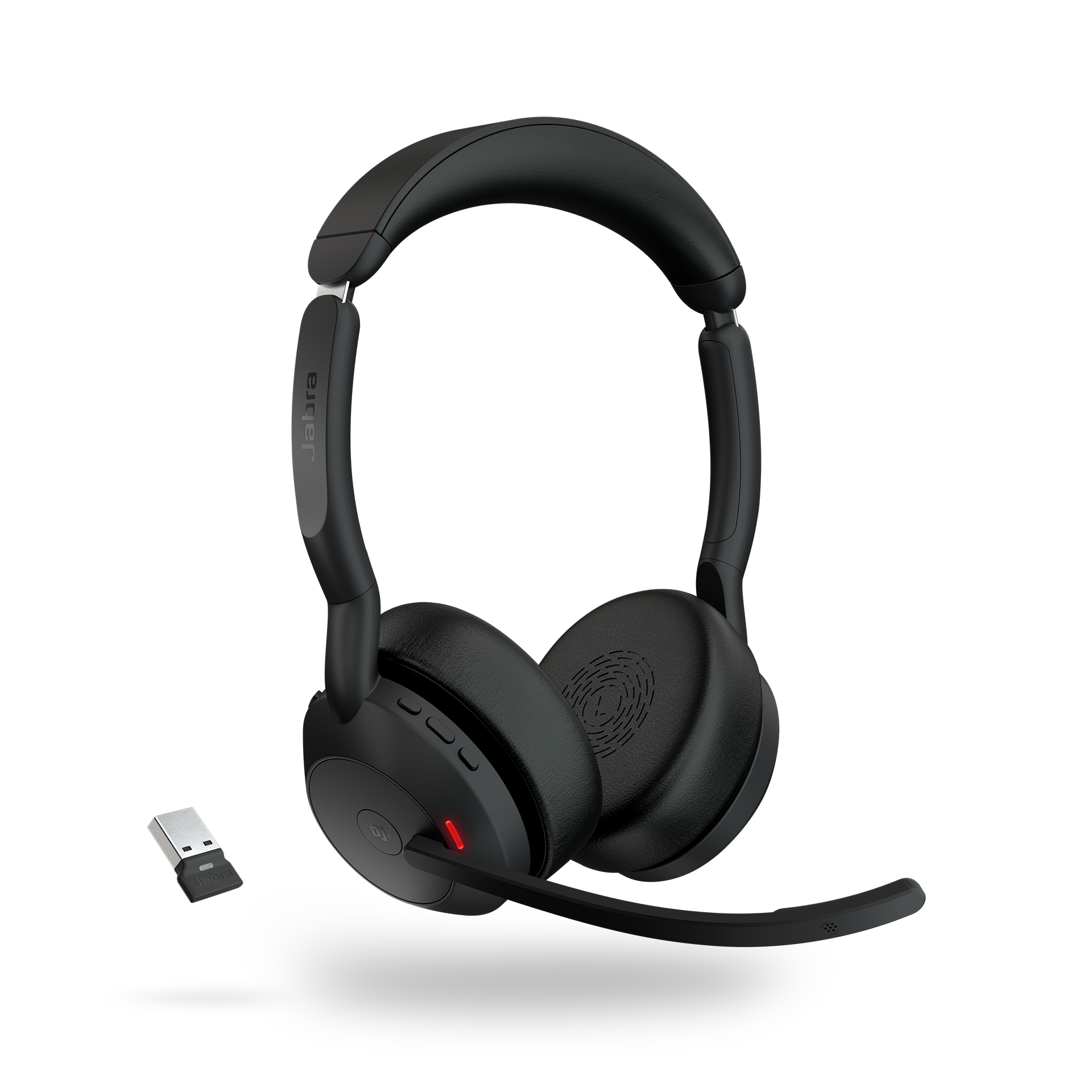 Jabra Evolve2 55 Stereo Angle Boom Down Transparent RGB