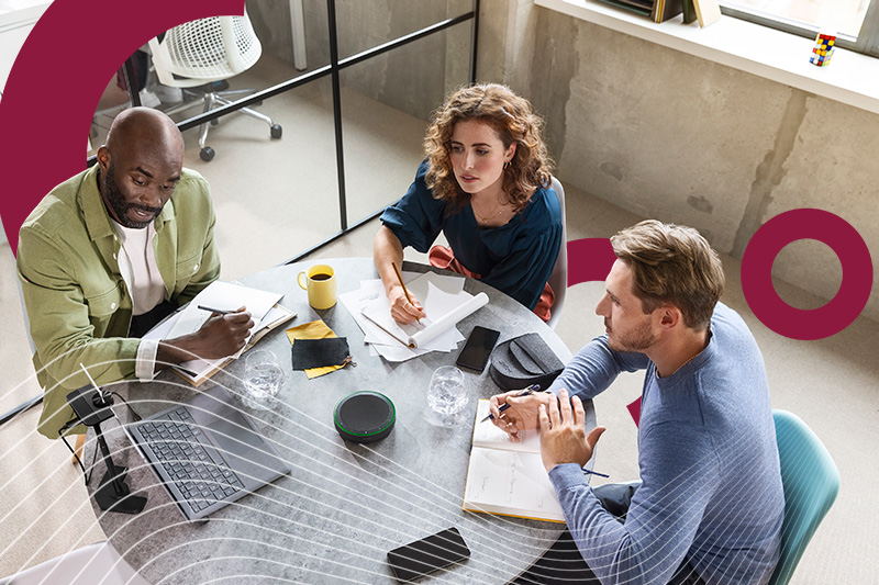 Jabra Speak2 75 Lifestyle Meeting Room Call Overhead Medium